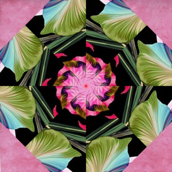 Floral Fantasia Kaleidoscope Block