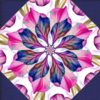 Floral Fantasia (P) Kaleidoscope Pre Cut Quilt Kit - Image 2