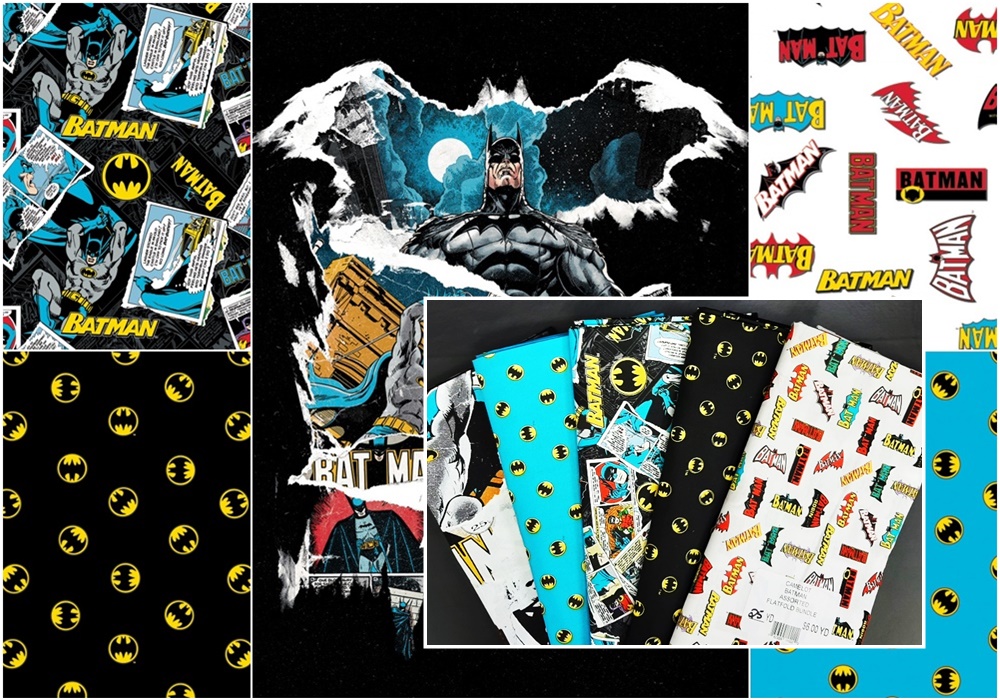 Batman Cotton Quilt Fabric Kaleidoscope Quilting