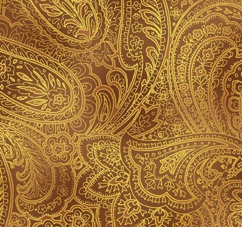 Radiance Gold Paisley Fabric Fabric - Kaleidoscope Quilting P&b Textiles