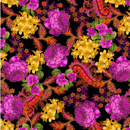opulent floral fabric