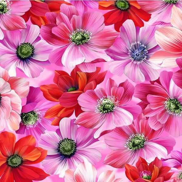 Pink Bouquet Fabric