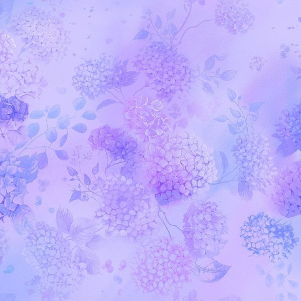 Hydrangea Bliss Lavender Fabric