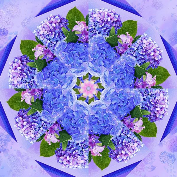 Hydrangea Bliss Kaleidoscope Quilt