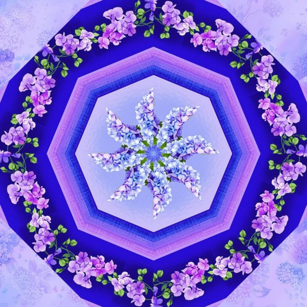 Hydrangea Bliss Kaleidoscope Quilt