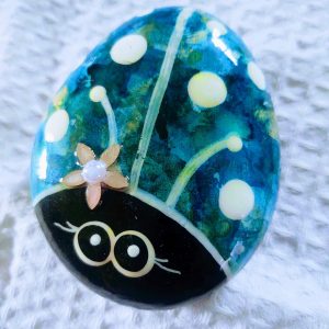 painted lady bug rocks