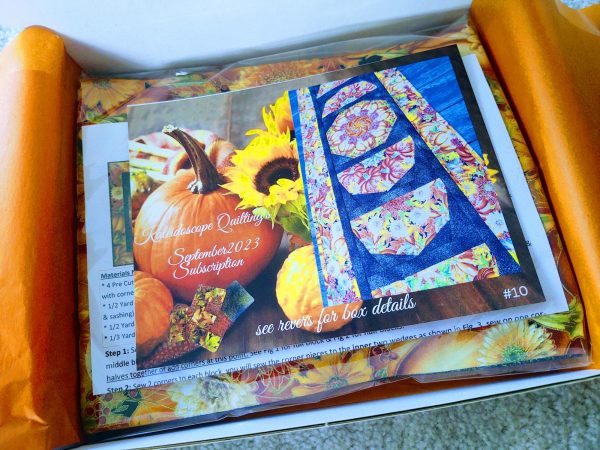 September 2023 quilt subscription box