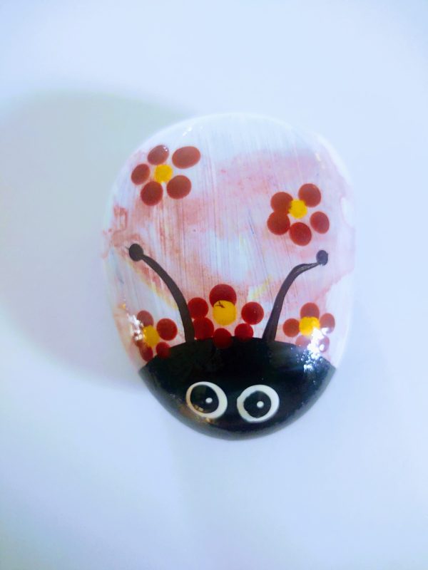 painted lady bug rock