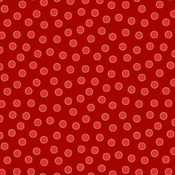 red dot christmas fabric