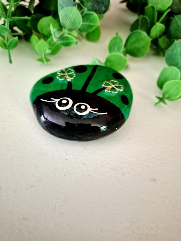 Painted Lady Bug Rocks - St. Patrick's Green (S)