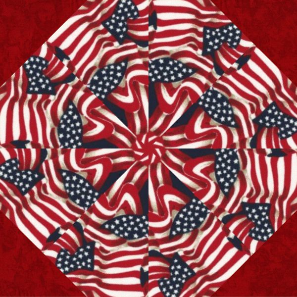 pre cut quilt kit, american flag fabric