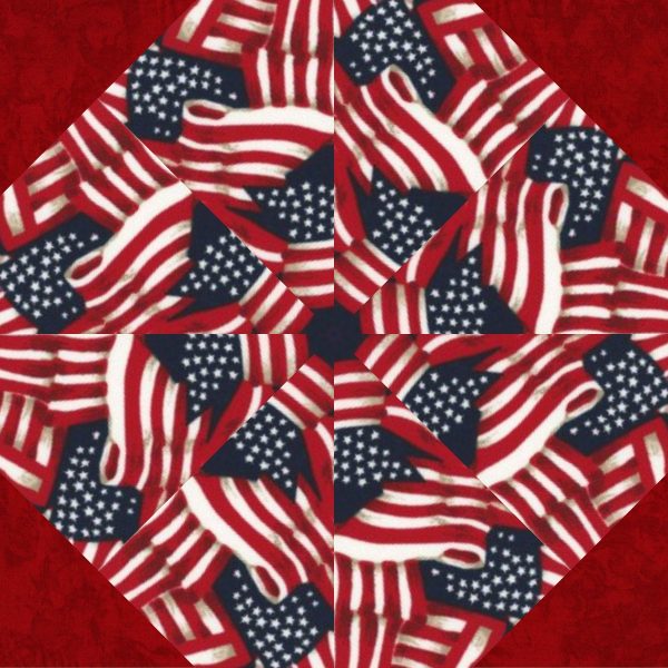 pre cut quilt kit, american flag fabric