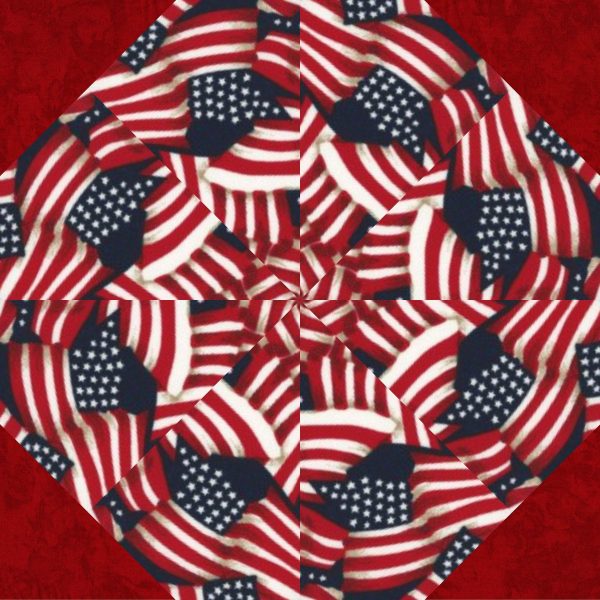 pre cut quilt kit, american flag fabric