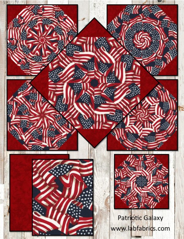 pre cut quilt kit, american flag fabric