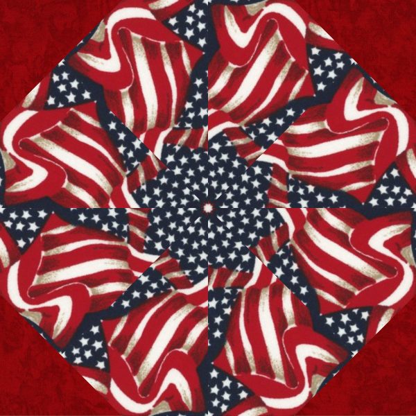 pre cut quilt kit, american flag fabric