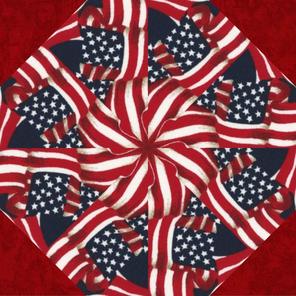 pre cut quilt kit, american flag fabric