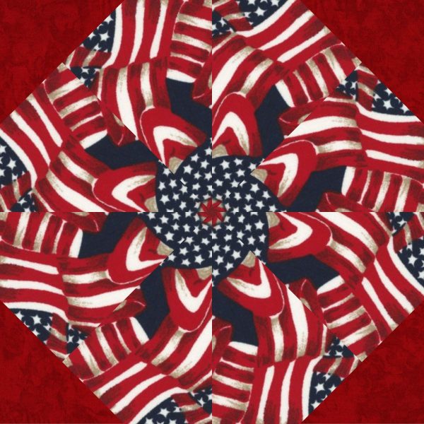 pre cut quilt kit, american flag fabric