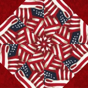 pre cut quilt kit, american flag fabric