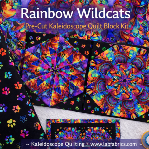 Rainbow Wildcats Pre-Cut Kaleidoscope Kit (12-10" Blocks)