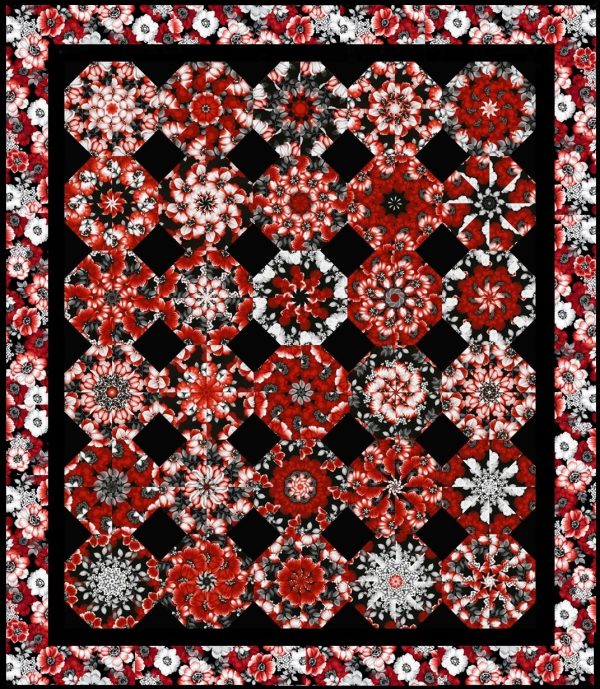 Scarlet Days & Nights 30 Pre-Cut Kaleidoscope Quilt Kit - Image 10