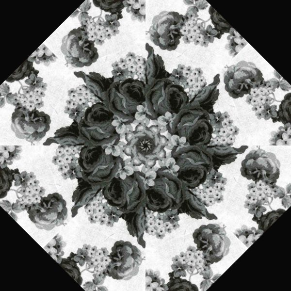 Black & White Scarlet Days & Night Pre-Cut Kaleidoscope Kit (12-10" Blocks) - Image 8