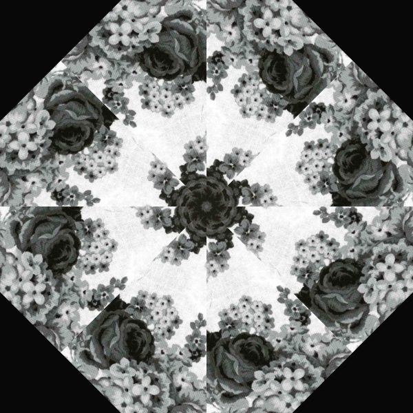 Black & White Scarlet Days & Night Pre-Cut Kaleidoscope Kit (12-10" Blocks) - Image 3