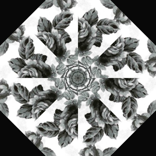 Black & White Scarlet Days & Night Pre-Cut Kaleidoscope Kit (12-10" Blocks) - Image 4