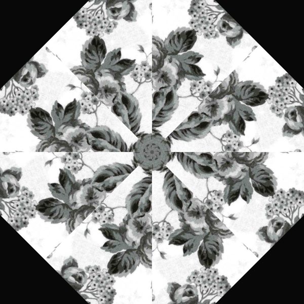 Black & White Scarlet Days & Night Pre-Cut Kaleidoscope Kit (12-10" Blocks) - Image 5