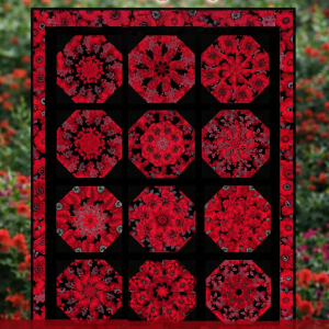 Scarlet Days & Nights Complete Pre-Cut Kaleidoscope Quilt Kit