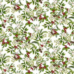 winter garden cardinal fabric