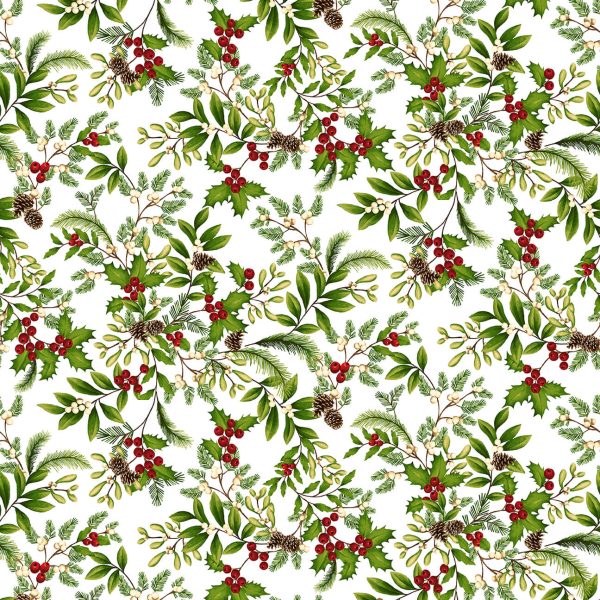 winter garden cardinal fabric