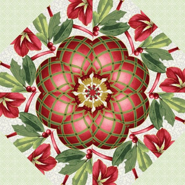 A Botanical Season Pre Cut Kaleidoscope Kit (12-5" Blocks)