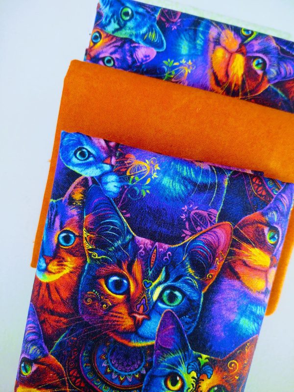 4 Piece Assorted Cats / Tonal Fabrics - Image 2