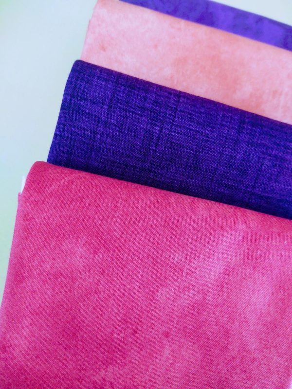 4 Piece Purples / Pinks Tonal Fabrics - Image 2