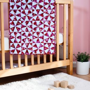 Petal Whimsy Baby Quilt, Lap Throw, Wheel Chair Quilt, or Wall hanging