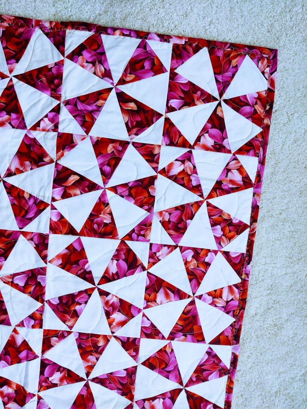 Petal Whimsey Baby Quilt, Lap Throw, Wheel Chair Quilt, or Wall hanging - Image 2