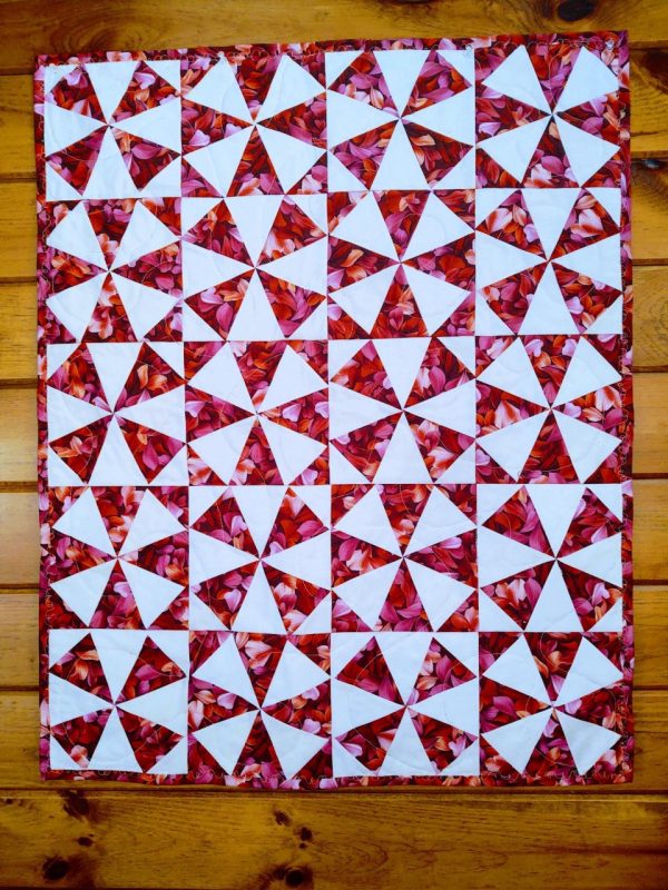 Petal Whimsey Baby Quilt, Lap Throw, Wheel Chair Quilt, or Wall hanging - Image 6