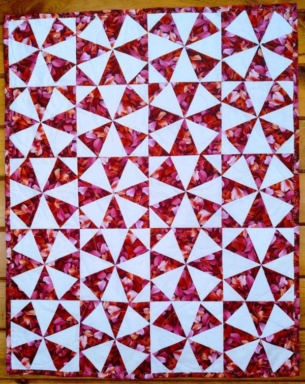 Petal Whimsey Baby Quilt, Lap Throw, Wheel Chair Quilt, or Wall hanging - Image 10