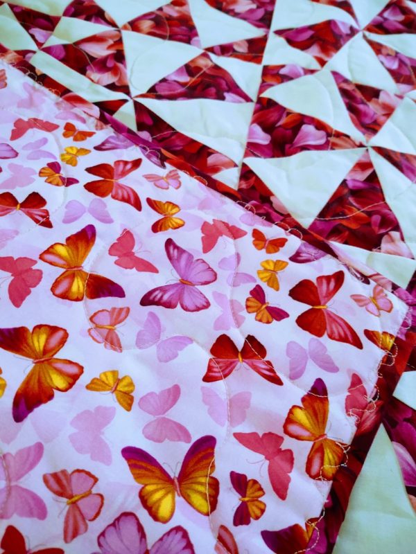 Petal Whimsey Baby Quilt, Lap Throw, Wheel Chair Quilt, or Wall hanging - Image 5