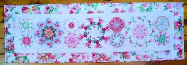 Spring Floral Roses Quilted Table Runner - Image 2