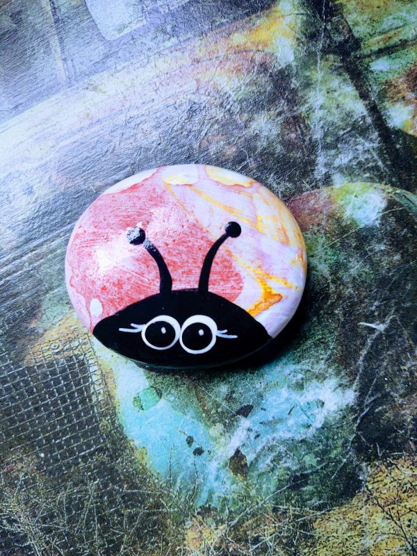 Painted Lady Bug Rocks - Marbled