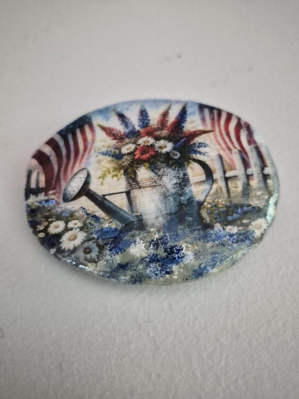 hand painted rocks, patriotic rock