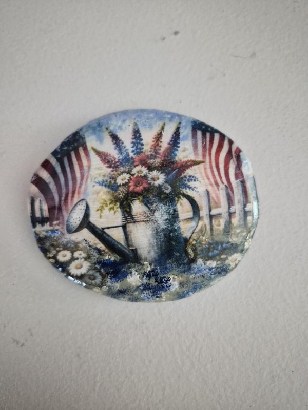 hand painted rocks, patriotic rock
