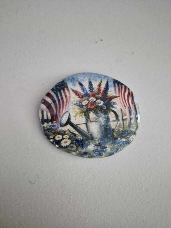 hand painted rocks, patriotic rock