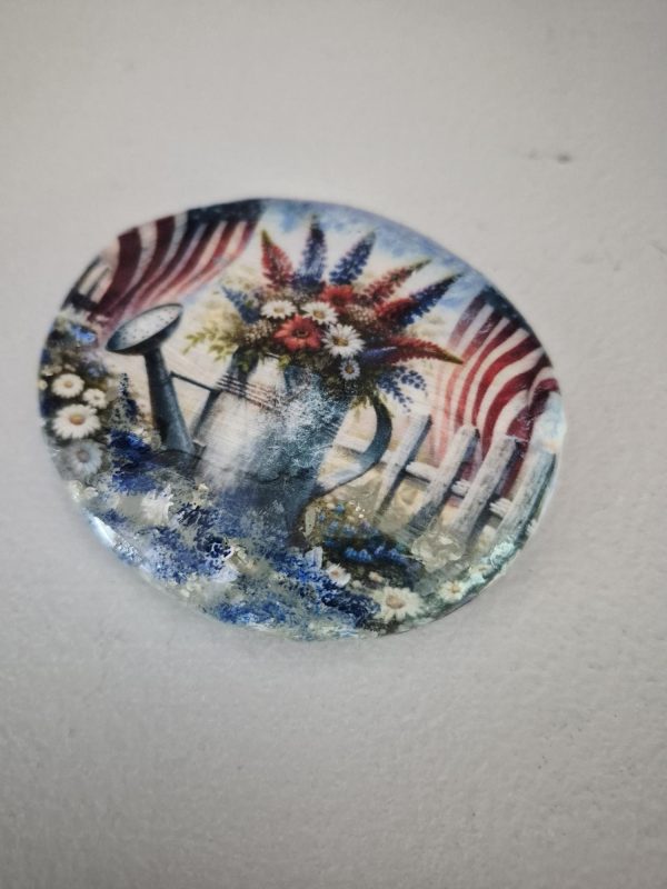 hand painted rocks, patriotic rock