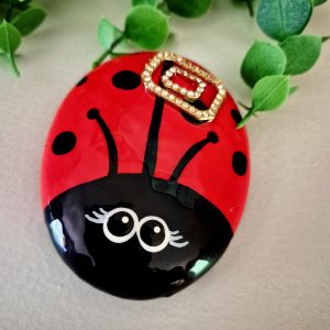 hand painted ladybug rock, get well gift, friendship gift