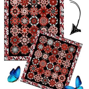 pre cut kaleidoscope quilt kit, stack n whack, one block wonder quilt