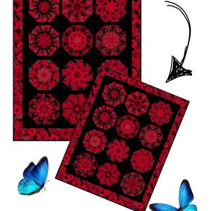 pre cut quilt kit, kaleidoscope quilt kit, stack and whack, one block wonder quilt