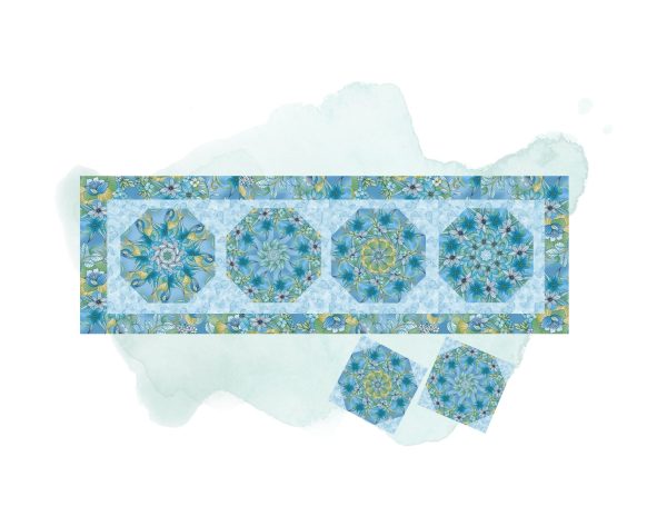 Butterfly Calypso Pre-Cut Kaleidoscope Table Runner/Mug Rug Kit