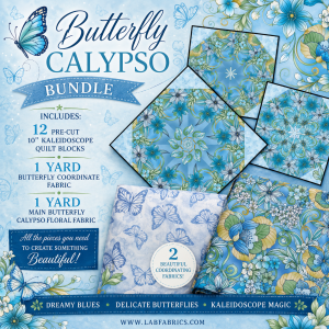 Butterfly Calypso Pre-Cut Kaleidoscope *Bundle* Kit (12-10" Blocks)